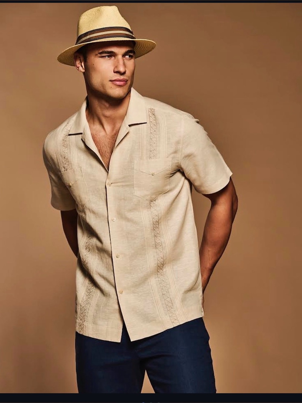 NWT Cubavera Two-Tone Floral Short Sleeve Button-Down — Size 4XL